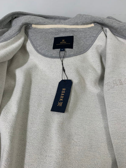 【中古美品】【メンズ】 ROARK ロアーク MEDIEVAL LOGO HOODED SWEAT フルジップパーカー 144-260416-AS-9-min サイズ：M カラー：グレー 万代Net店