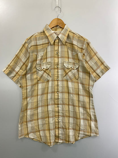 【中古品】【メンズ】 DEE CEE ディーシー SS WESTERN SHIRT 半袖 ウェスタンシャツ トップス 146-260626-jt-09-min サイズ：16 カラー：イエロー系 万代Net店
