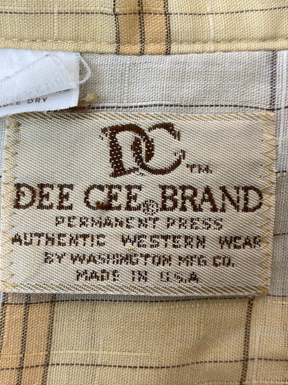【中古品】【メンズ】 DEE CEE ディーシー SS WESTERN SHIRT 半袖 ウェスタンシャツ トップス 146-260626-jt-09-min サイズ：16 カラー：イエロー系 万代Net店