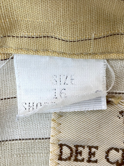 【中古品】【メンズ】 DEE CEE ディーシー SS WESTERN SHIRT 半袖 ウェスタンシャツ トップス 146-260626-jt-09-min サイズ：16 カラー：イエロー系 万代Net店