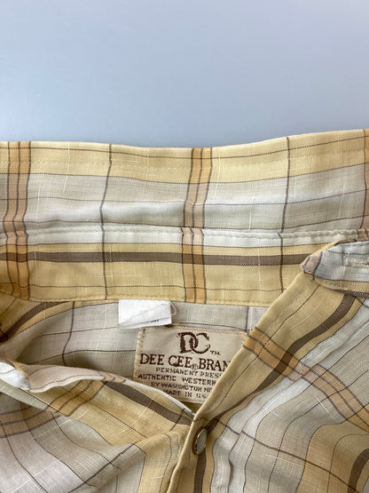 【中古品】【メンズ】 DEE CEE ディーシー SS WESTERN SHIRT 半袖 ウェスタンシャツ トップス 146-260626-jt-09-min サイズ：16 カラー：イエロー系 万代Net店