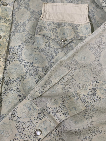 【中古品】【メンズ】 WESTERN FASHION WESTERN SHIRT ウェスタンシャツ 長袖シャツ ロングスリーブ 146-260416-AS-12-min サイズ：下記参照 カラー：ベージュ/ブルー 万代Net店