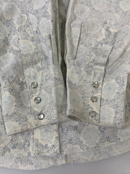 【中古品】【メンズ】 WESTERN FASHION WESTERN SHIRT ウェスタンシャツ 長袖シャツ ロングスリーブ 146-260416-AS-12-min サイズ：下記参照 カラー：ベージュ/ブルー 万代Net店