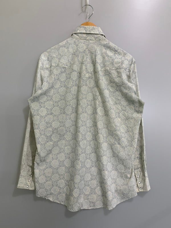 【中古品】【メンズ】 WESTERN FASHION WESTERN SHIRT ウェスタンシャツ 長袖シャツ ロングスリーブ 146-260416-AS-12-min サイズ：下記参照 カラー：ベージュ/ブルー 万代Net店