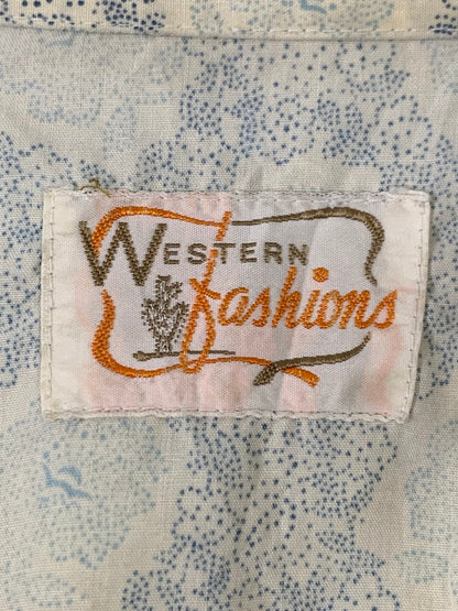 【中古品】【メンズ】 WESTERN FASHION WESTERN SHIRT ウェスタンシャツ 長袖シャツ ロングスリーブ 146-260416-AS-12-min サイズ：下記参照 カラー：ベージュ/ブルー 万代Net店