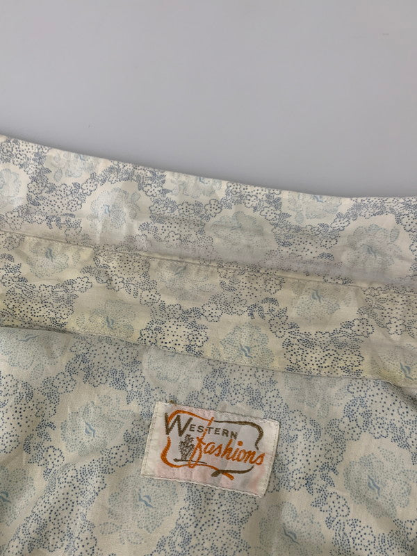 【中古品】【メンズ】 WESTERN FASHION WESTERN SHIRT ウェスタンシャツ 長袖シャツ ロングスリーブ 146-260416-AS-12-min サイズ：下記参照 カラー：ベージュ/ブルー 万代Net店
