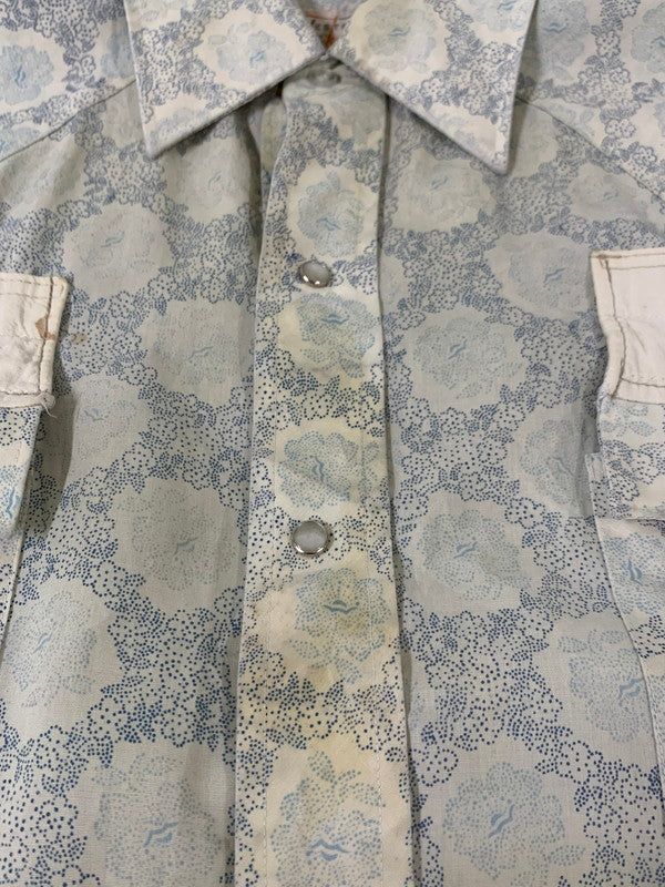 【中古品】【メンズ】 WESTERN FASHION WESTERN SHIRT ウェスタンシャツ 長袖シャツ ロングスリーブ 146-260416-AS-12-min サイズ：下記参照 カラー：ベージュ/ブルー 万代Net店