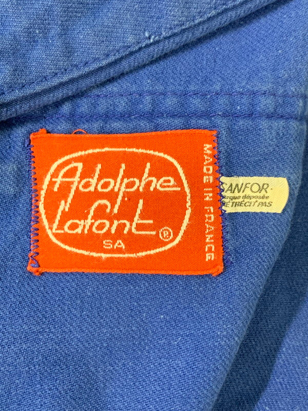 【現状渡し品】【メンズ】 ADOLPHE LAFONT アドルフラフォン VINTAGE EURO WORK 60S-70S ECLAIR ZIP オールインワン ヴィンテージ つなぎ 157-260416-AS-1-min サイズ：1 カラー：ブルー 万代Net店