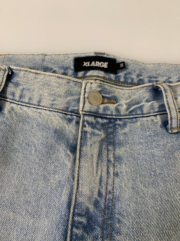 【中古品】【メンズ】 XLARGE エクストララージ 101253031015 OLD ENGLISH DENIM PANTS デニムパンツ ボトムス 153-260416-AS-19-min サイズ：36 カラー：ライトインディゴ 万代Net店