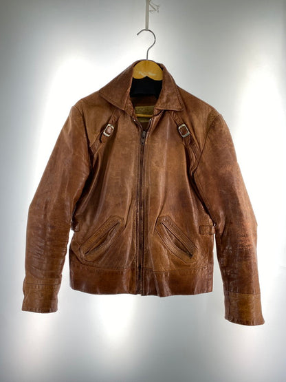 【現状渡し品】【メンズ】 SAXONY サクソニー LEATHER JACKET レザージャケット メンズ アウター 146-260410-KS-21-min サイズ：不明 カラー：ブラウン 万代Net店