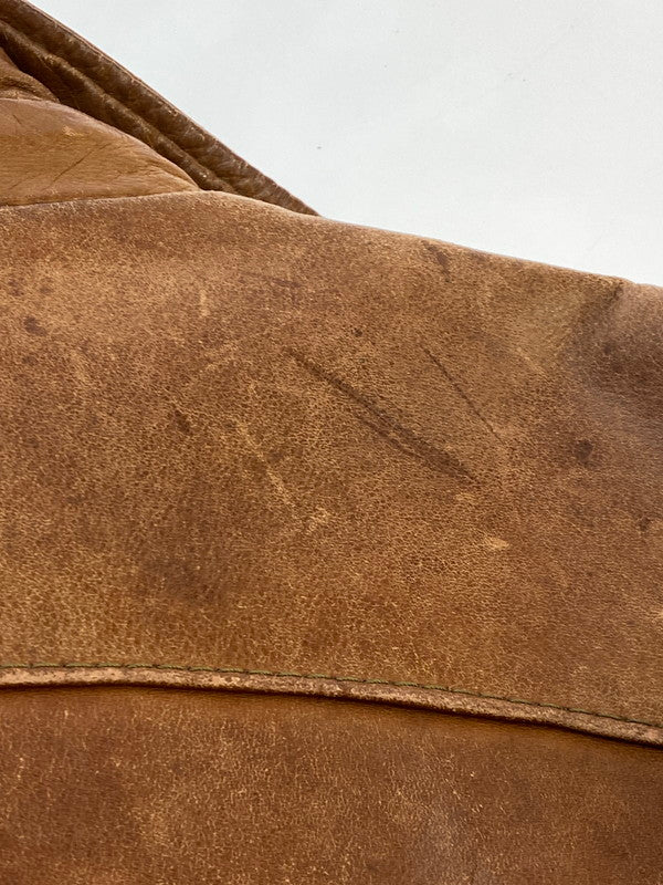 【現状渡し品】【メンズ】 SAXONY サクソニー LEATHER JACKET レザージャケット メンズ アウター 146-260410-KS-21-min サイズ：不明 カラー：ブラウン 万代Net店