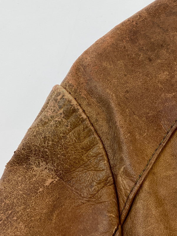 【現状渡し品】【メンズ】 SAXONY サクソニー LEATHER JACKET レザージャケット メンズ アウター 146-260410-KS-21-min サイズ：不明 カラー：ブラウン 万代Net店