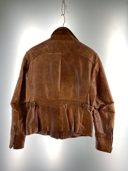 【現状渡し品】【メンズ】 SAXONY サクソニー LEATHER JACKET レザージャケット メンズ アウター 146-260410-KS-21-min サイズ：不明 カラー：ブラウン 万代Net店