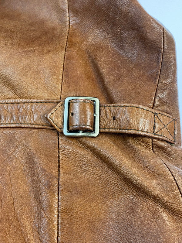 【現状渡し品】【メンズ】 SAXONY サクソニー LEATHER JACKET レザージャケット メンズ アウター 146-260410-KS-21-min サイズ：不明 カラー：ブラウン 万代Net店