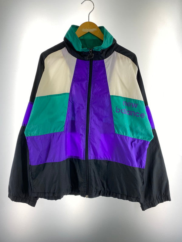 【現状渡し品】【メンズ】 NEW BALANCE ニューバランス 90S マルチカラーナイロンジャケット 1990年代 メンズ ジャケット アウター 146-260410-KS-19-min サイズ：不明 カラー：パープル/グリーン/ブラック 万代Net店