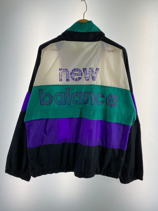 【現状渡し品】【メンズ】 NEW BALANCE ニューバランス 90S マルチカラーナイロンジャケット 1990年代 メンズ ジャケット アウター 146-260410-KS-19-min サイズ：不明 カラー：パープル/グリーン/ブラック 万代Net店