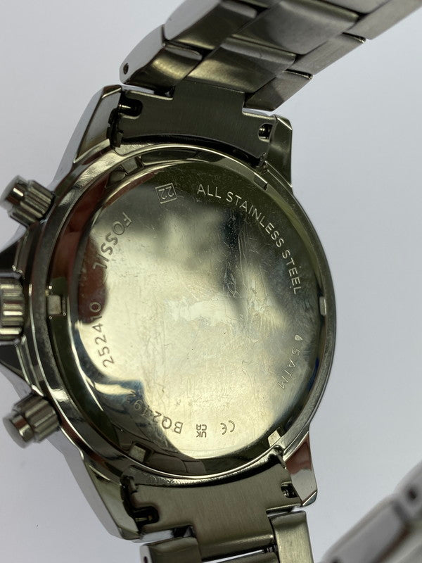 【中古品】【メンズ】 FOSSIL フォッシル MM BANNON アナログ クオーツ腕時計 BQ2492 ミリ バノン 腕時計 197-260413-KS-02-min カラー：シルバー 万代Net店