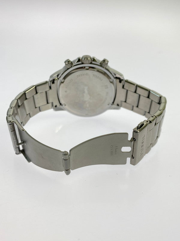【中古品】【メンズ】 FOSSIL フォッシル MM BANNON アナログ クオーツ腕時計 BQ2492 ミリ バノン 腕時計 197-260413-KS-02-min カラー：シルバー 万代Net店