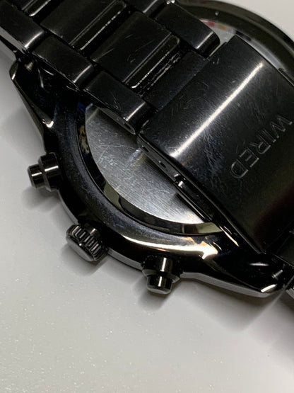 【中古品】【メンズ】 WIRED ワイアード REFLECTION 7T92-0RH0 クォーツ腕時計 198-260417-yn-22-min カラー：ブラック/ブルー 万代Net店
