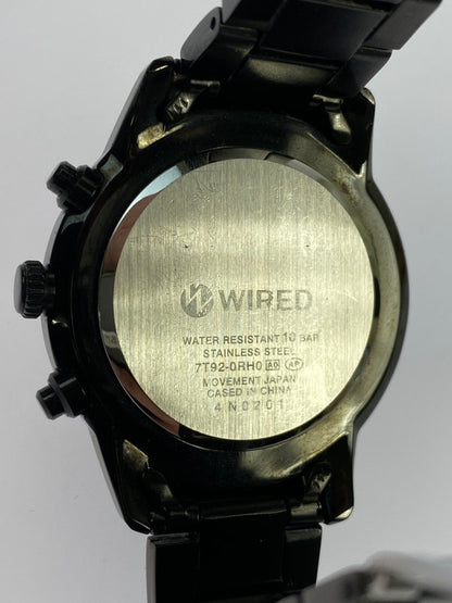 【中古品】【メンズ】 WIRED ワイアード REFLECTION 7T92-0RH0 クォーツ腕時計 198-260417-yn-22-min カラー：ブラック/ブルー 万代Net店