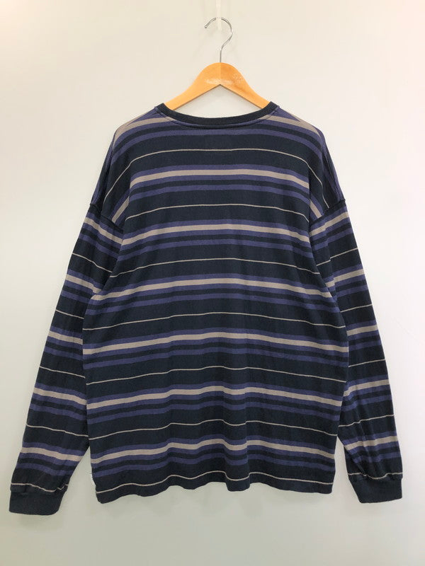 【中古品】【メンズ】 WTAPS ダブルタップス 231ATDT-CSM21 23SS BDY 02 L S COTTON TEXTILE 長袖Tシャツ ロングスリーブ 142-260415-AS-24-min サイズ：03 カラー：ネイビー/パープル/グレー 万代Net店