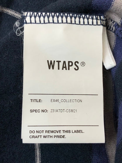【中古品】【メンズ】 WTAPS ダブルタップス 231ATDT-CSM21 23SS BDY 02 L S COTTON TEXTILE 長袖Tシャツ ロングスリーブ 142-260415-AS-24-min サイズ：03 カラー：ネイビー/パープル/グレー 万代Net店