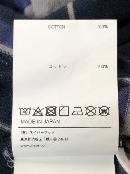 【中古品】【メンズ】 WTAPS ダブルタップス 231ATDT-CSM21 23SS BDY 02 L S COTTON TEXTILE 長袖Tシャツ ロングスリーブ 142-260415-AS-24-min サイズ：03 カラー：ネイビー/パープル/グレー 万代Net店