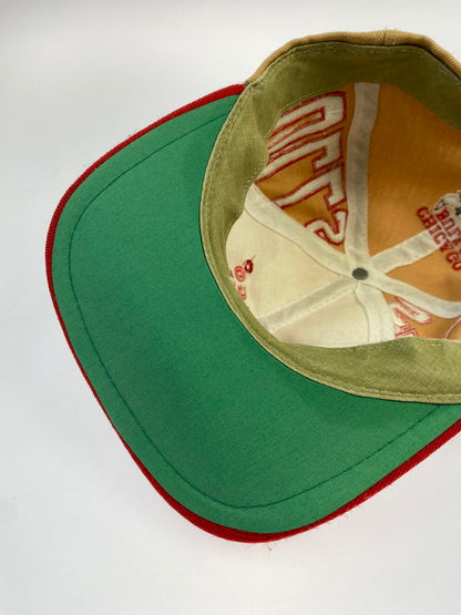 【中古品】【メンズ】 USED 90S CHICAGO BULLS MULTI COLOR SNAPBACK CAP キャップ 帽子 185-260415-AS-45-min カラー：ベージュ/レッド 万代Net店