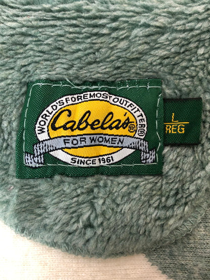 【中古品】【メンズ】 CABELA'S カベラス 90S FLEECE ZIP-UP JACKET フリースジップアップジャケット 146-260423-zi-13-min サイズ：L カラー：グリーン/ホワイト 万代Net店