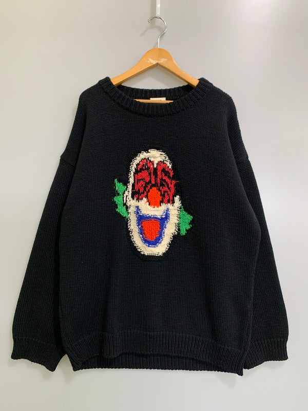 【中古品】【メンズ】 CELINE セリーヌ 21SS 2A43L717M ピエロ ボクシー クルーネック セーターニット トップス 141-260412-SH-05-min サイズ：XL カラー：ブラック 万代Net店
