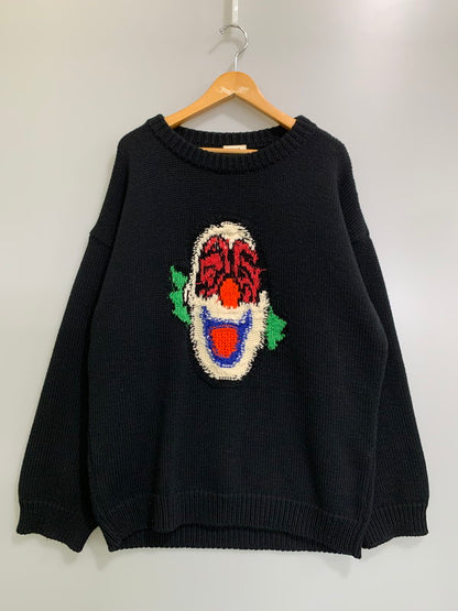 【中古品】【メンズ】 CELINE セリーヌ 21SS 2A43L717M ピエロ ボクシー クルーネック セーターニット トップス 141-260412-SH-05-min サイズ：XL カラー：ブラック 万代Net店
