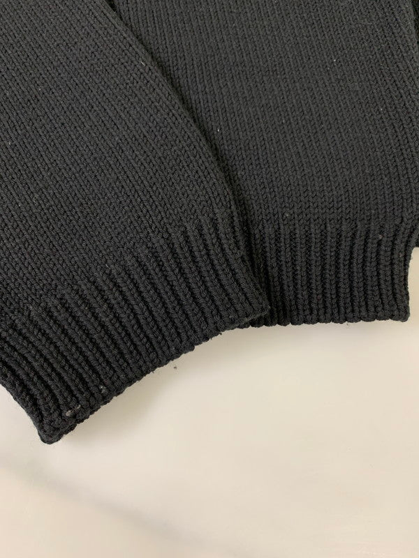 【中古品】【メンズ】 CELINE セリーヌ 21SS 2A43L717M ピエロ ボクシー クルーネック セーターニット トップス 141-260412-SH-05-min サイズ：XL カラー：ブラック 万代Net店