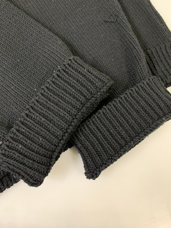 【中古品】【メンズ】 CELINE セリーヌ 21SS 2A43L717M ピエロ ボクシー クルーネック セーターニット トップス 141-260412-SH-05-min サイズ：XL カラー：ブラック 万代Net店