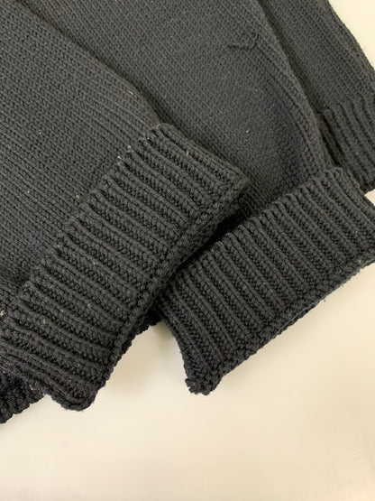 【中古品】【メンズ】 CELINE セリーヌ 21SS 2A43L717M ピエロ ボクシー クルーネック セーターニット トップス 141-260412-SH-05-min サイズ：XL カラー：ブラック 万代Net店