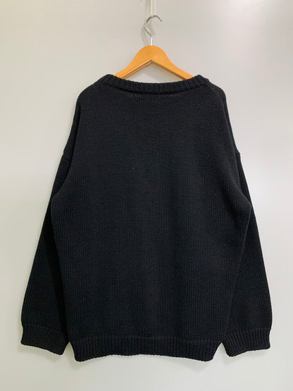 【中古品】【メンズ】 CELINE セリーヌ 21SS 2A43L717M ピエロ ボクシー クルーネック セーターニット トップス 141-260412-SH-05-min サイズ：XL カラー：ブラック 万代Net店