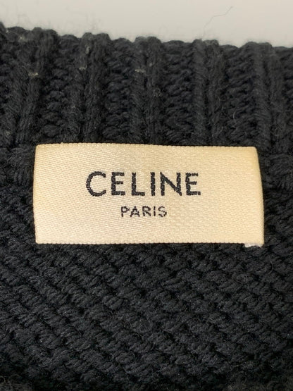 【中古品】【メンズ】 CELINE セリーヌ 21SS 2A43L717M ピエロ ボクシー クルーネック セーターニット トップス 141-260412-SH-05-min サイズ：XL カラー：ブラック 万代Net店