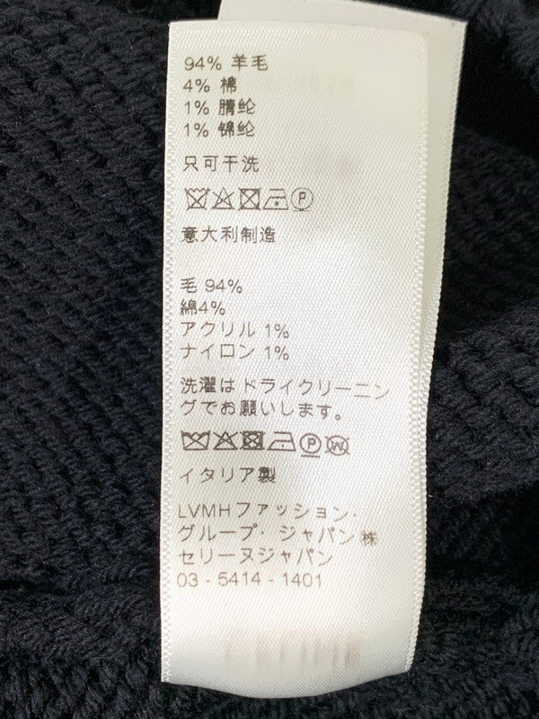 【中古品】【メンズ】 CELINE セリーヌ 21SS 2A43L717M ピエロ ボクシー クルーネック セーターニット トップス 141-260412-SH-05-min サイズ：XL カラー：ブラック 万代Net店