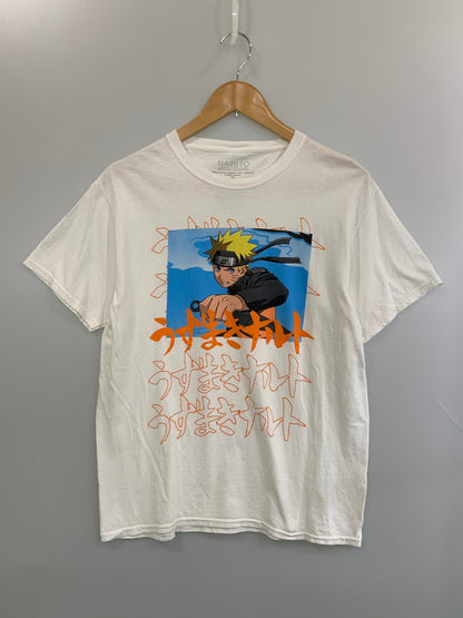 【中古品】【メンズ】 NARUTO ナルト UZUMAKI NARUTO うずまきナルト SS TEE 半袖Tシャツ 146-260714-ta-18-min サイズ：M カラー：ホワイト 万代Net店