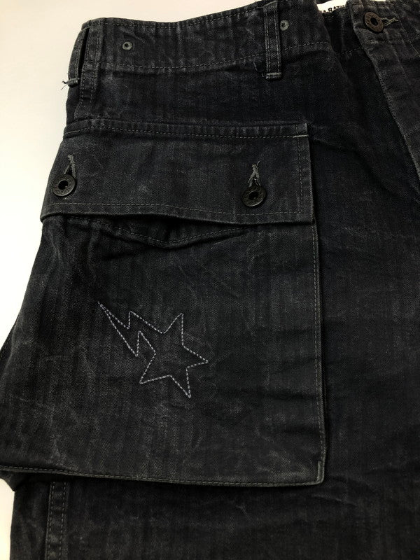 【中古品】【メンズ】 A BATHING APE アベイシングエイプ CARGO SHORT カーゴ ショートパンツ ボトムス 153-260415-AS-11-min サイズ：M カラー：ダークネイビー(色あせ) 万代Net店