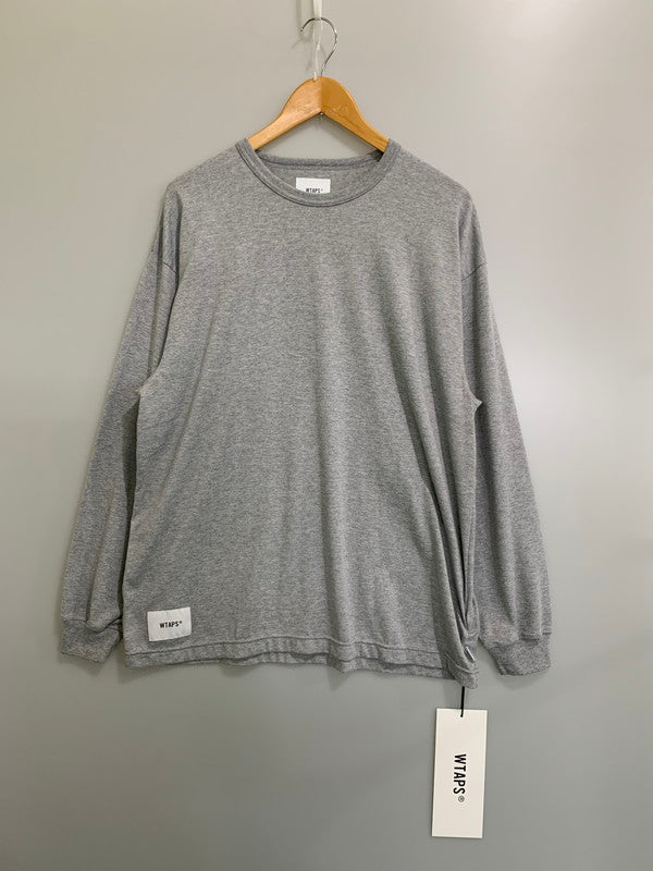 【中古美品】【メンズ】 WTAPS ダブルタップス ACADEMY LS CTPL LS TEE 252ATDT-CSM14 アカデミー エルエス シーティーピーエル エルエス ティー 長袖 カットソー メンズ トップス 142-260414-KS-15-min サイズ：02 カラー：グレー 万代Net店