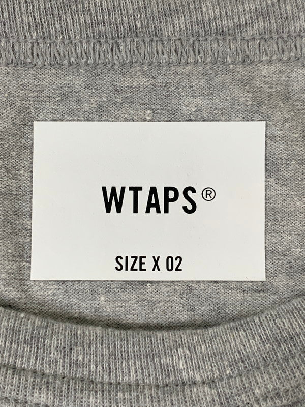 【中古美品】【メンズ】 WTAPS ダブルタップス ACADEMY LS CTPL LS TEE 252ATDT-CSM14 アカデミー エルエス シーティーピーエル エルエス ティー 長袖 カットソー メンズ トップス 142-260414-KS-15-min サイズ：02 カラー：グレー 万代Net店