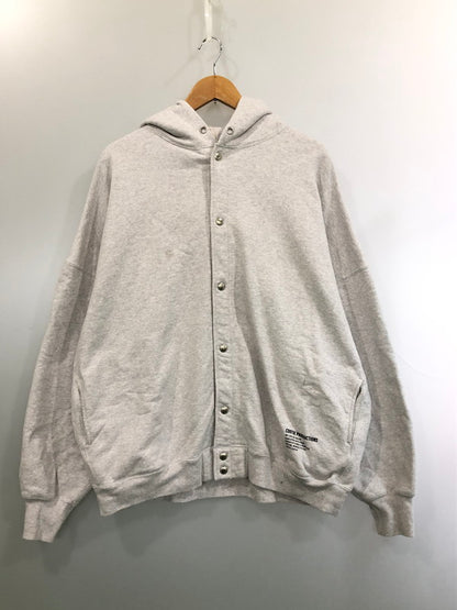 【中古品】【メンズ】 COOTIE クーティー OPEN END YARN PLAIN SWEAT SNAP HOODIE スナップ パーカー 142-260415-AS-7-min サイズ：L カラー：グレー 万代Net店