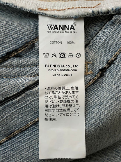 【中古品】【メンズ】 WANNA ワナ YIN YANG BAGGY JEANS インヤン バギー ジーンズ メンズ ボトムス 153-260416-KS-25-min サイズ：2 カラー：ブルー系 万代Net店