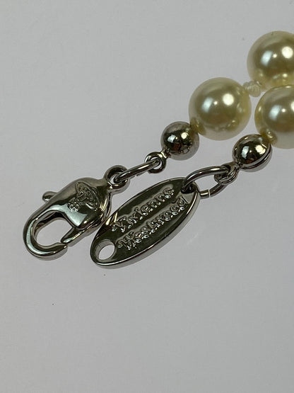 【中古品】【レディース】 Vivienne Westwood ヴィヴィアンウエストウッド 12-05-999105-51 PEARL BAS RELIEF CHOKER ネックレス アクセサリー 192-260415-AS-47-min カラー：オフホワイト/シルバー 万代Net店
