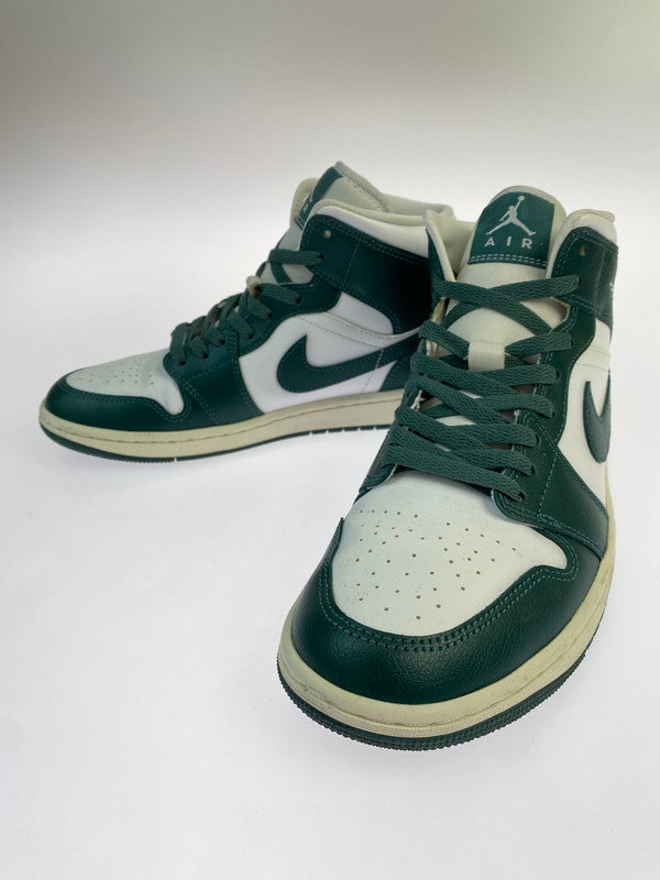 【中古品】【メンズ】 NIKE ナイキ BQ6472-133 AIR JORDAN 1 MID 靴 シューズ ハイカットスニーカー 160-260415-AS-36-min サイズ：26.5cm カラー：グリーン/ホワイト 万代Net店