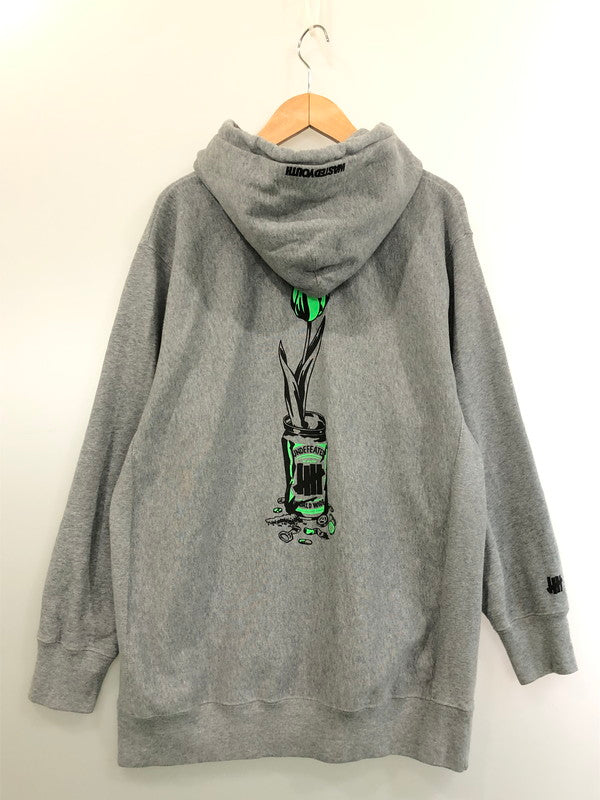 【中古品】【メンズ】 UNDEFEATED アンディフィーテッド ×WASTED YOUTH ウェイステッドユース HOODIE プルオーバーパーカー 142-260415-AS-9-min サイズ：XL カラー：グレー 万代Net店