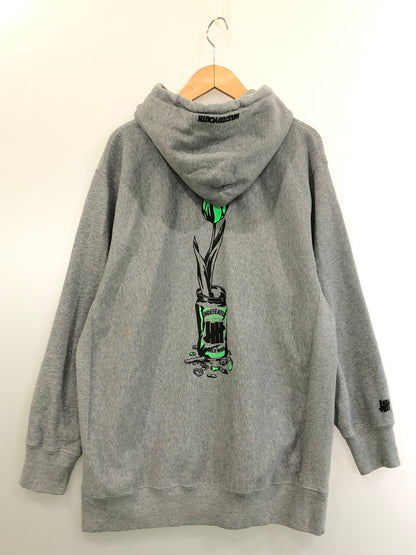 【中古品】【メンズ】 UNDEFEATED アンディフィーテッド ×WASTED YOUTH ウェイステッドユース HOODIE プルオーバーパーカー 142-260415-AS-9-min サイズ：XL カラー：グレー 万代Net店