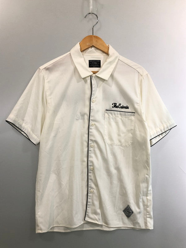 【中古品】【メンズ】 CRIMIE クライミー OPEN COLLAR SHIRT ALIVE FEEL ROLL オープンカラーシャツ 半袖 ショートスリーブ 142-260415-AS-1-min サイズ：M カラー：ホワイト 万代Net店