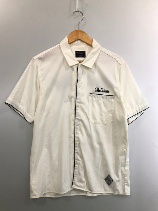 【中古品】【メンズ】 CRIMIE クライミー OPEN COLLAR SHIRT ALIVE FEEL ROLL オープンカラーシャツ 半袖 ショートスリーブ 142-260415-AS-1-min サイズ：M カラー：ホワイト 万代Net店