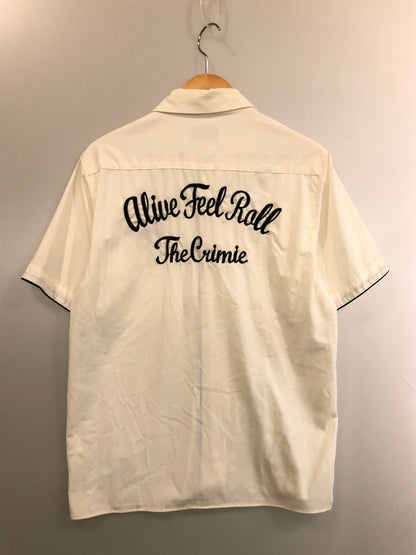 【中古品】【メンズ】 CRIMIE クライミー OPEN COLLAR SHIRT ALIVE FEEL ROLL オープンカラーシャツ 半袖 ショートスリーブ 142-260415-AS-1-min サイズ：M カラー：ホワイト 万代Net店